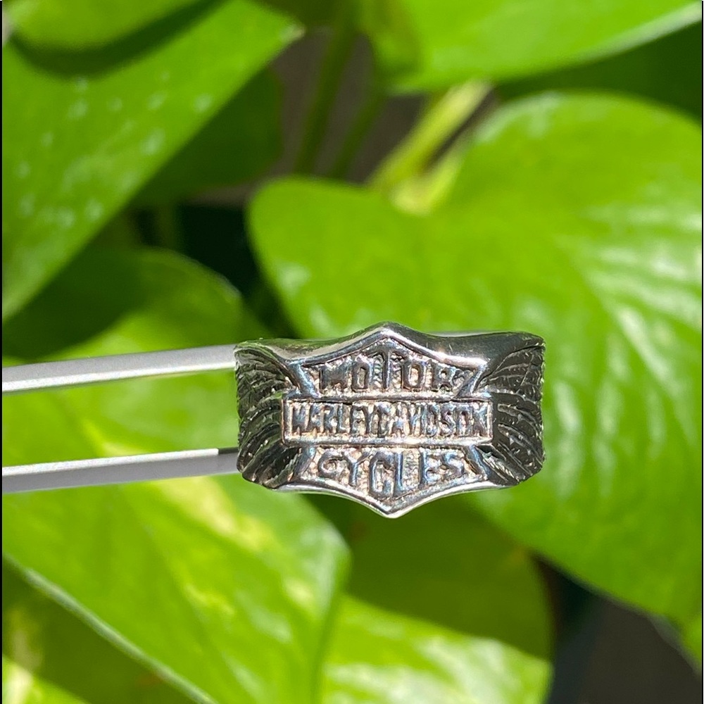 925 Sterling Silver HarleyDavidson Wings Ring Gem